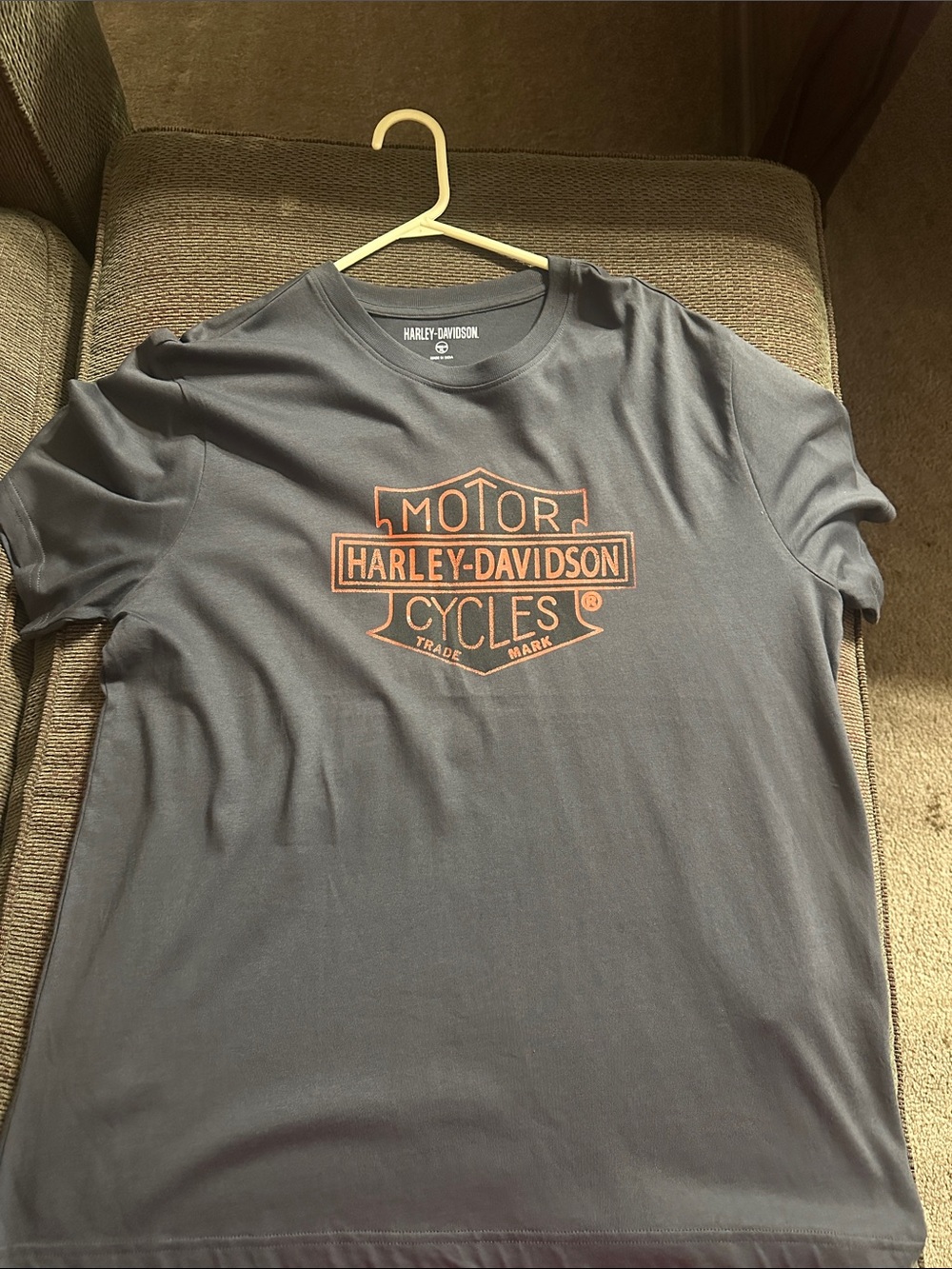 Harley-Davidson Black T-Shirt with Orange Logo